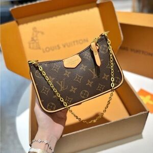 Louis Vuitton Monogram Mini Bag with Gold Chain